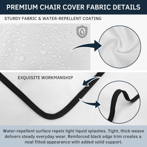 Fall Patio Dining Chair Covers 2 Pack Harvest Pumpkin Basket Outdoor Folding Chair Cover Non-Slip Chair Protectors Owl Maple Leaves Thanksgiving Camping Chair Slipcovers for Yard Lawn Garden Beach - Image 6