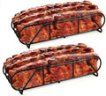 15" Non-Stick Rib Rack for Smoking and Grilling, BBQ Grill 2 Pack by GESTONE