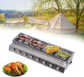 8 Burners Tabletop Gas Grill, Stainless Steel Patio Garden Barbecue Grill w/Independent Ignition Height Adjustable Commercial LPG Gas BBQ Griddle for Outdoor Party Camping by Unknown