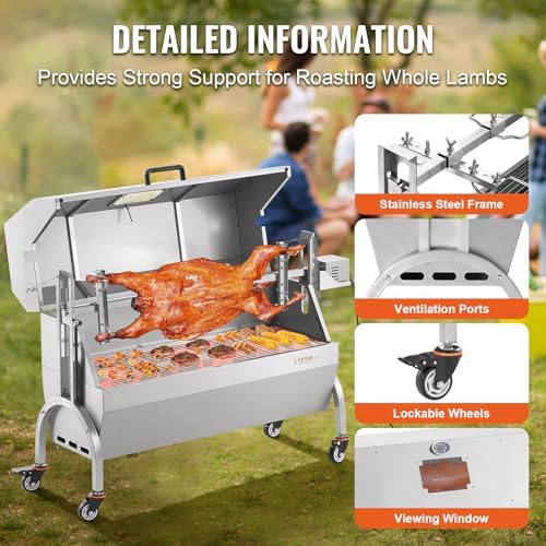 VEVOR Rotisserie Grill, 45" Baffle Electric Rotisserie Grill Kit - Image 6