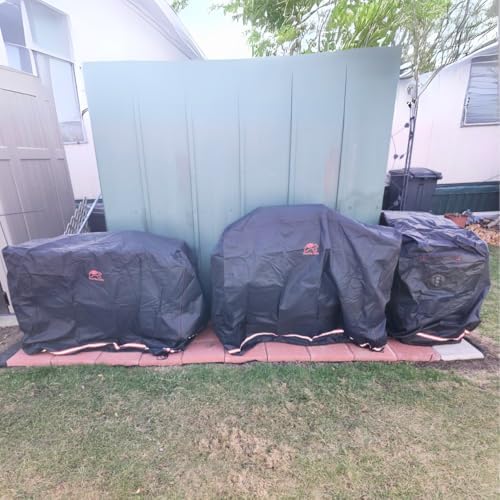 Turtle Life BBQ Grill Cover, 76-83 Inch Adjustable Heavy Duty Waterproof 6 or More Burner Barbecue Gas Grill Covers for Weber Summit Series Royal Gourmet MG Series, Black - Image 6