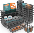 23 PCS Plastic Drawer Organizers Set, 4 Size Desk Drawer Organizer Trays by StorMiracle