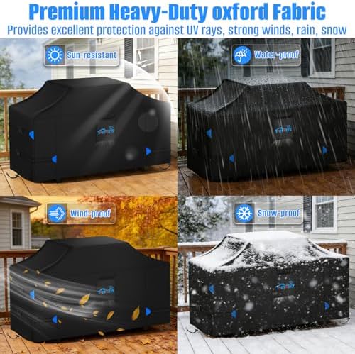 110 Inch Extra Large Island Grill Cover, 420D Grill BBQ Covers - Image 6