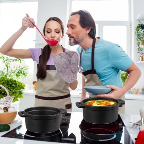 4 Pcs Mini Dutch Oven, 500F Small Round Iron Dutch Oven Pot, 17 oz - Image 5