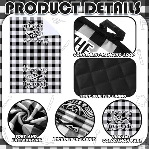 Sratte 6 Pcs Kitchen Decor Accessories Set, Kitchen, Black White - Image 6