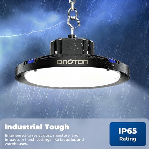 CINOTON Smart 210W 29400LM UFO LED High Bay Shop Light, ETL Listed 1 Pack - Image 5
