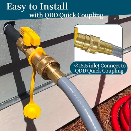 10FT 1/2" Natural Gas/Hose with Quick Couplings, Natural Gas/Steam Retrofit Kit for BBQs, Grills, Pizza Ovens, Deck Heating and Low Pressure Appliances - Image 6