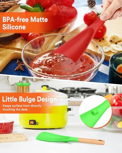 Badiano Silicone Cooking Spoon for Nonstick Cookwares, Multi-function,11.4" - Image 5