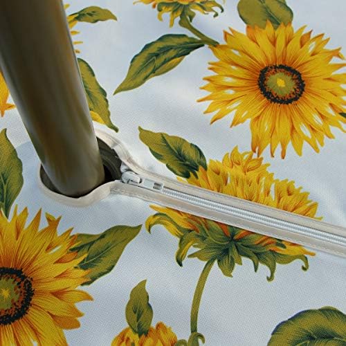 EHouseHome Outdoor Indoor 70inch Round Tablecloth with Umbrella Hole and Zipper, Waterproof Zippered Patio Table Cloths, Spring/Summer Table Covers for Backyard Circular Table/BBQs/Picnic - Image 4