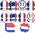 France French Flag Paper Plates and Napkins Party Supplies,Serves 60 by Osonm