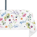 Outdoor Tablecloth with Umbrella Hole and Zipper, Patio Table Covers for Spring/Summer, Machine Washable Outdoor Party/Picnic Rectangle Table Cloth 60 x 120 in by Rodvnyh