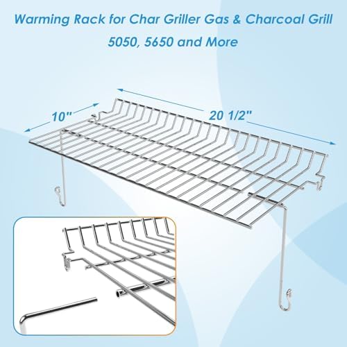 Warming Rack Grill Parts for Char Griller 5050, 3001, 5650, 5072, Grill Rack for Char Griller Replacement Parts 5050, Warming Grate for Char Griller Parts 5650 - Image 5