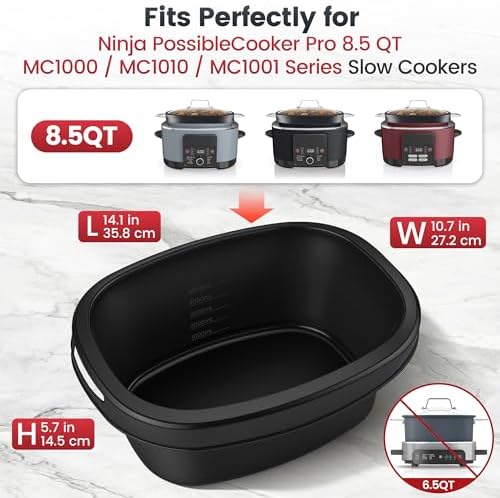 Silicone Slow Cooker Liners fit Ninja Foodi PossibleCooker PRO/PLUS 8.5 QT - Image 3