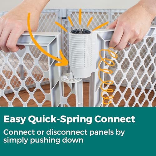 MyPet 2-Panel Extension with Small Pet Passage in Light Gray: 26 in. Tall for Indoor or Outdoor Use - Image 5