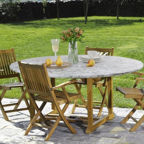 Romanstile Round Fitted Vinyl Tablecloth with Elastic Edge 100% Waterproof - Image 6