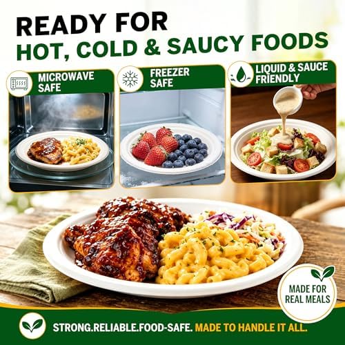 250PCS Disposable Paper Plates Set and Utensils, 9 and 7inch Plates - Image 4