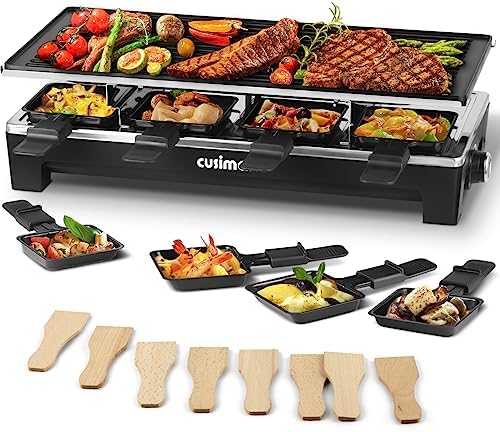Raclette Table Grill, CUSIMAX Electric Indoor Grill Korean BBQ Grill, Black by CUSIMAX