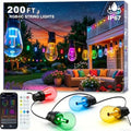 Beizelte Outdoor String Lights, 200FT RGB+IC Outside Light Dimmable Shatterproof LED Bulbs, IP67 Waterproof Chasing Effect Lighting DreamColor Patio Strip Lights for Backyard, Balcony, Outdoor Living by Beizelte