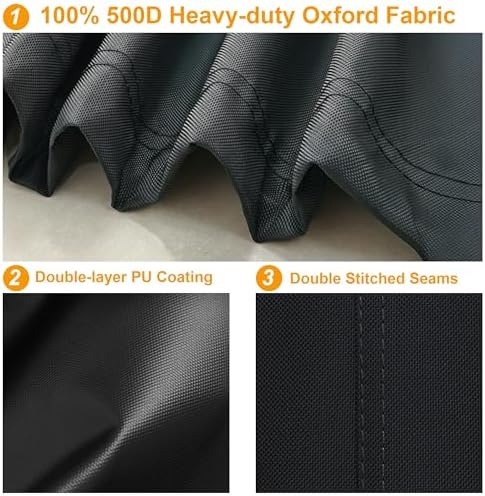 Kipiea 600D Heavy Duty Gas Grill Cover for Weber 2022+ Genesis 400 Series & Pre-2024 Summit 400 Grills, 70-Inch Waterproof BBQ Cover with Windproof Buckles – Not Compatible with Summit FS38 / FS38X - Image 4