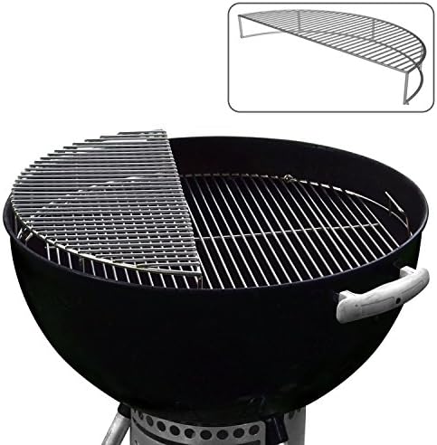 The Original 'Upper Deck' Stainless Steel Grilling Warming Smoking Rack Charcoal Grill Grate- For Use with 22 Inch Kettle Grills- Charcoal Grilling Accessories and Grill Tools Grill Rack - Image 2