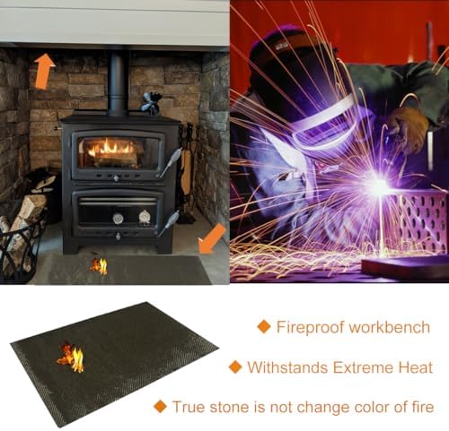 Titanium Adhesive Backed exhaust heat shield 16'' X 47'' for wall behind grill 2500 Degrees High Temp Protection Material Thermal Barrier Blanket Mat - Image 4