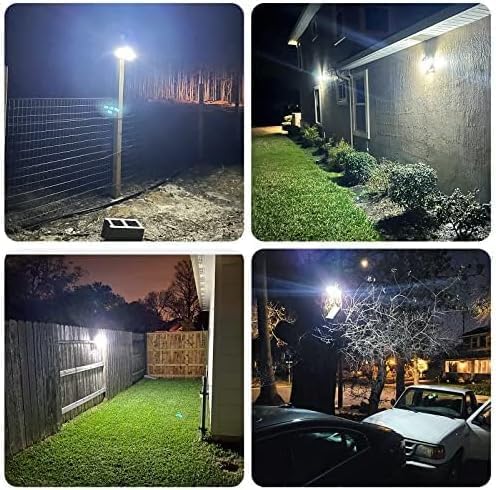 Solar Lights Outdoor Waterproof, 288 LED 2800LM Motion Sensor Outdoor Lights with Remote Control, 4 Head Solar Flood Lights Outdoor for Patio, Garage, Yard, Wall, IP65 Security Lights 2 Pack - Image 6