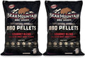 Bear Mountain BBQ 2-Pack Gourmet Blend Wood Pellets, Natural Hardwood for Grills & Smokers - 40 Pound Bags, Low Moisture Pellet, Sweet Smoky Flavor for All Types of Meat, Seafood, and Veggie by BearMountainBBQ