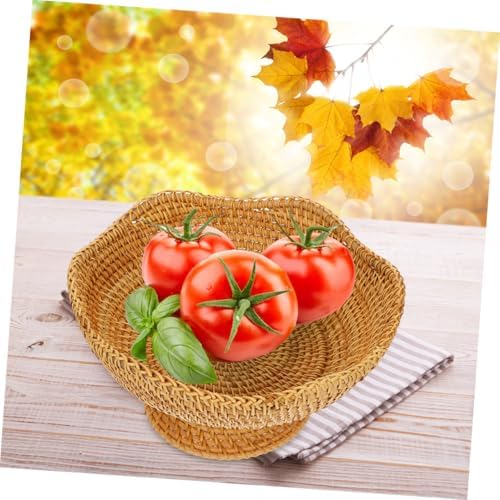 Rattan round Elevated Storage Basket for Snacks and Nuts - Image 6