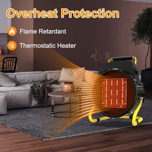 Outdoor Heater for Patio, 1500W Electric Garage Outdoor Heaters with 3 Modes, 3s Fast Heating, with Overheat Protection, Electric Space Heaters for Patio, Garage, Greenhouse, Office - Image 5