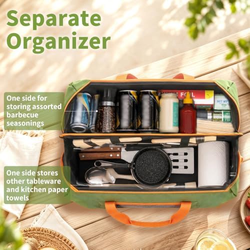 22'' Grill Tool Storage Bag with Inner Divider, BBQ Tool Storage - Image 6
