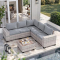 Outdoor Patio Furniture Set PE Wicker Rattan Outdoor Sectional Sofa by MuphyersPatioFurniture