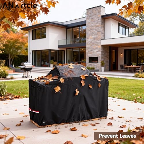 ANartcle Waterproof Extra Large Grill Cover for 86 Inch Island with Center Grill Head,600D Heavy Duty Waterproof All Weather Outdoorbar Island Kitchen Covers,Black - Image 7