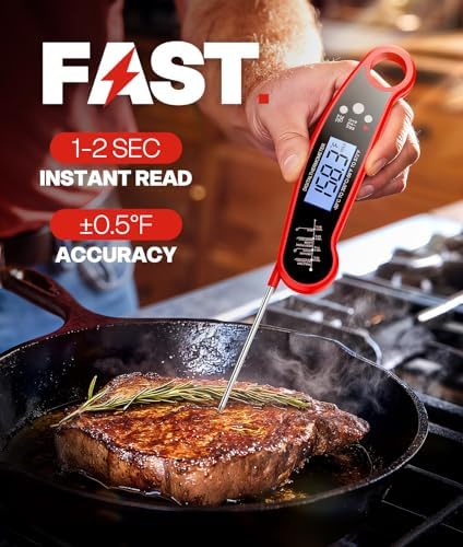 Meat Thermometer Digital, 1-2 Sec Instant Read, Food, Cooking, Grilling - Image 2