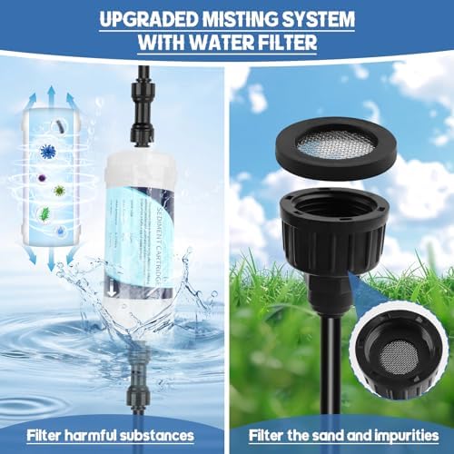 Kalolary 100FT Misters for Outside Patio with 30 Brass Mist Nozzles - Image 4