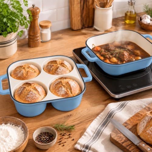 Dutch Oven With Lid, Mini Enamel Sourdough Dutch Oven for Bread Baking - Image 5