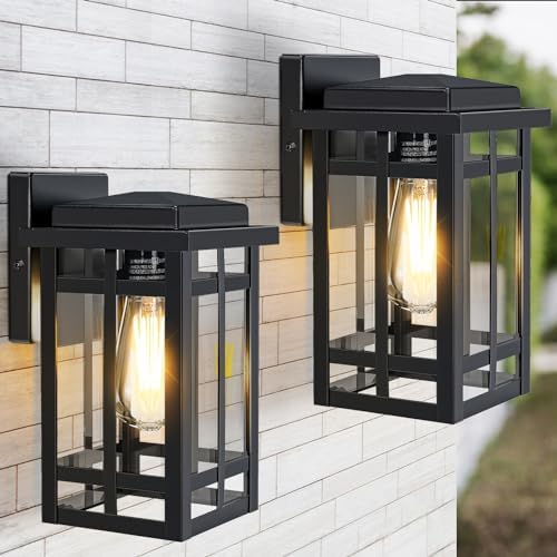 Outdoor Wall Light Fixtures 9.76'', Porch Lights Lantern, 2 Pack by MYHXQ