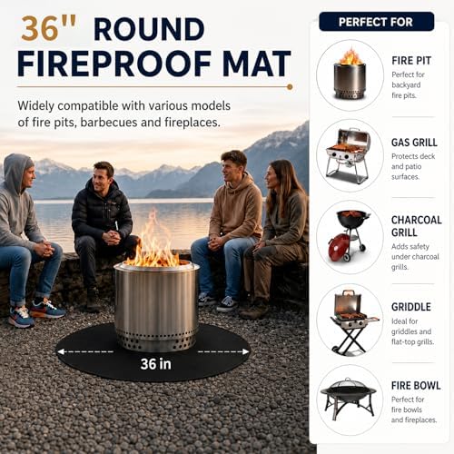36" Round Fire Pit Mat for Solo Stove Bonfire - Image 5