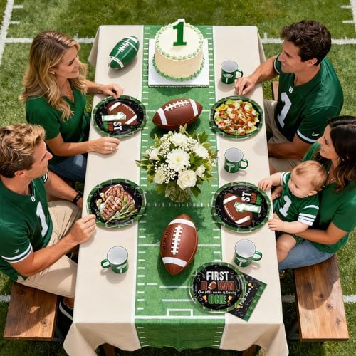 Grencian 96 Pcs Football Party Decorations for 1 Year Old Boys, Serves 24 - Image 5