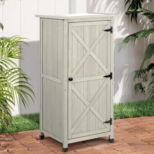 4x2 FT Wooden Outdoor Storage Cabinet - Image 4