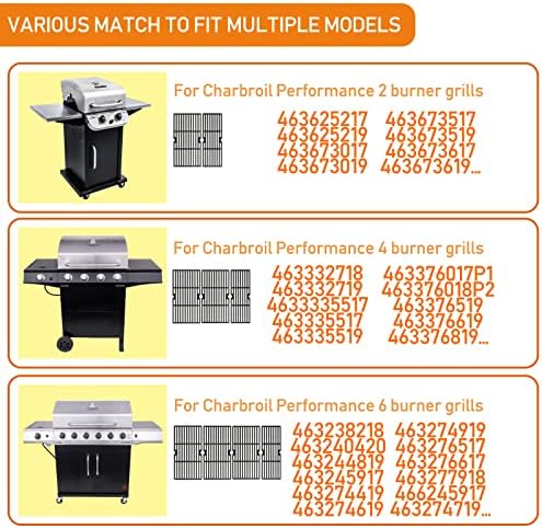Hisencn 18-Inch Grill Grates for Char-Broil Performance Grills, 2-Pack - Image 3