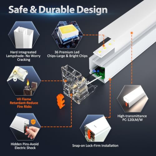 Hexagon Garage Lights: 245W 35 Pack 8 Grids LED Garage Lights - Easy Install 6500K Super Bright Honeycomb Light for Warehouse, Car Detailing Shop, Exhibition Hall, Gym - Image 4
