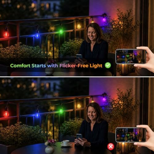 GvvooHome G40 Colored LED Outdoor String Bulbs for Christmas, 36 Pack - Image 5