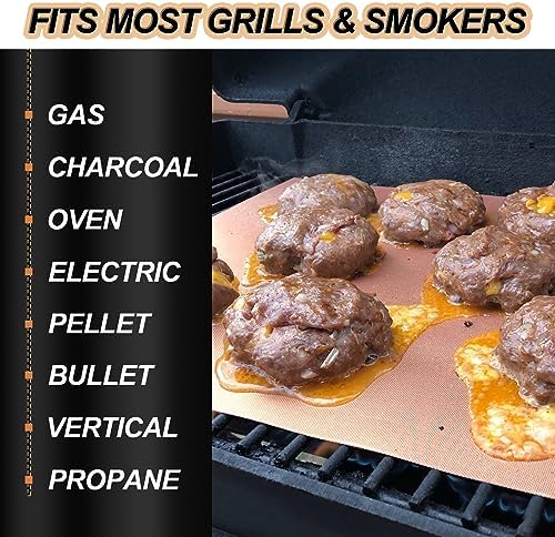 UBeesize Copper Grill Mats for Outdoor Grill – 6 Pack Heavy-Duty, Non-Stick BBQ Grilling Mat & Baking Mats, Reusable, Easy-Clean for Gas, Charcoal, Electric Grills (15.75 x 13 Inch) - Image 7