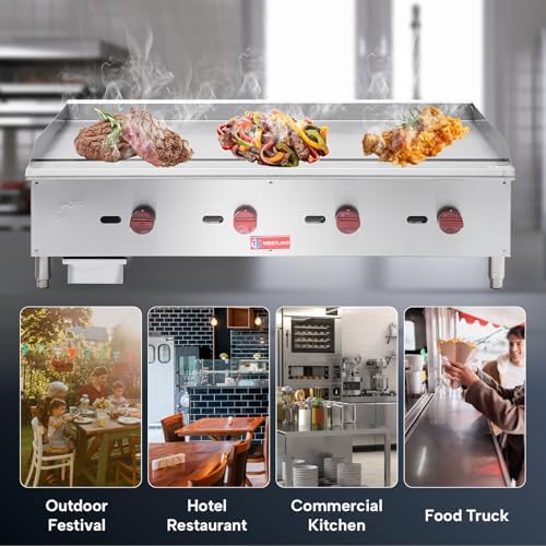WESTLAKE 48"W Commercial Gas Griddle Countertop - Image 6