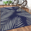 GENIMO Outdoor Rug, Waterproof Plastic Rugs 9'x18' for Camping Blue Grey by GENIMO