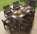 Ciokea HDPE Outdoor Dining Set of 6, Patio Table and Chairs Sets, Brown by CIOKEA