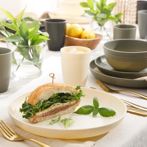 Gibson Home Plates and Bowls Set, 32 Piece Wheat Straw Dinnerware for 8 - Image 3