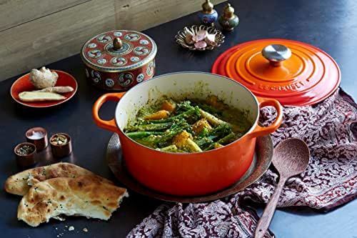 Le Creuset Enameled Cast Iron Round Dutch Oven, 5.5 qt., Flame - Image 6