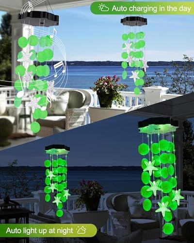 Toodour Solar Wind Chimes for Outside, Gifts for Mom Grandma Women Girls - Image 5