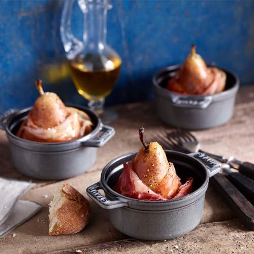 Staub Cast Iron 0.25-qt Mini Round Cocotte - Graphite Grey, Made in France - Image 5